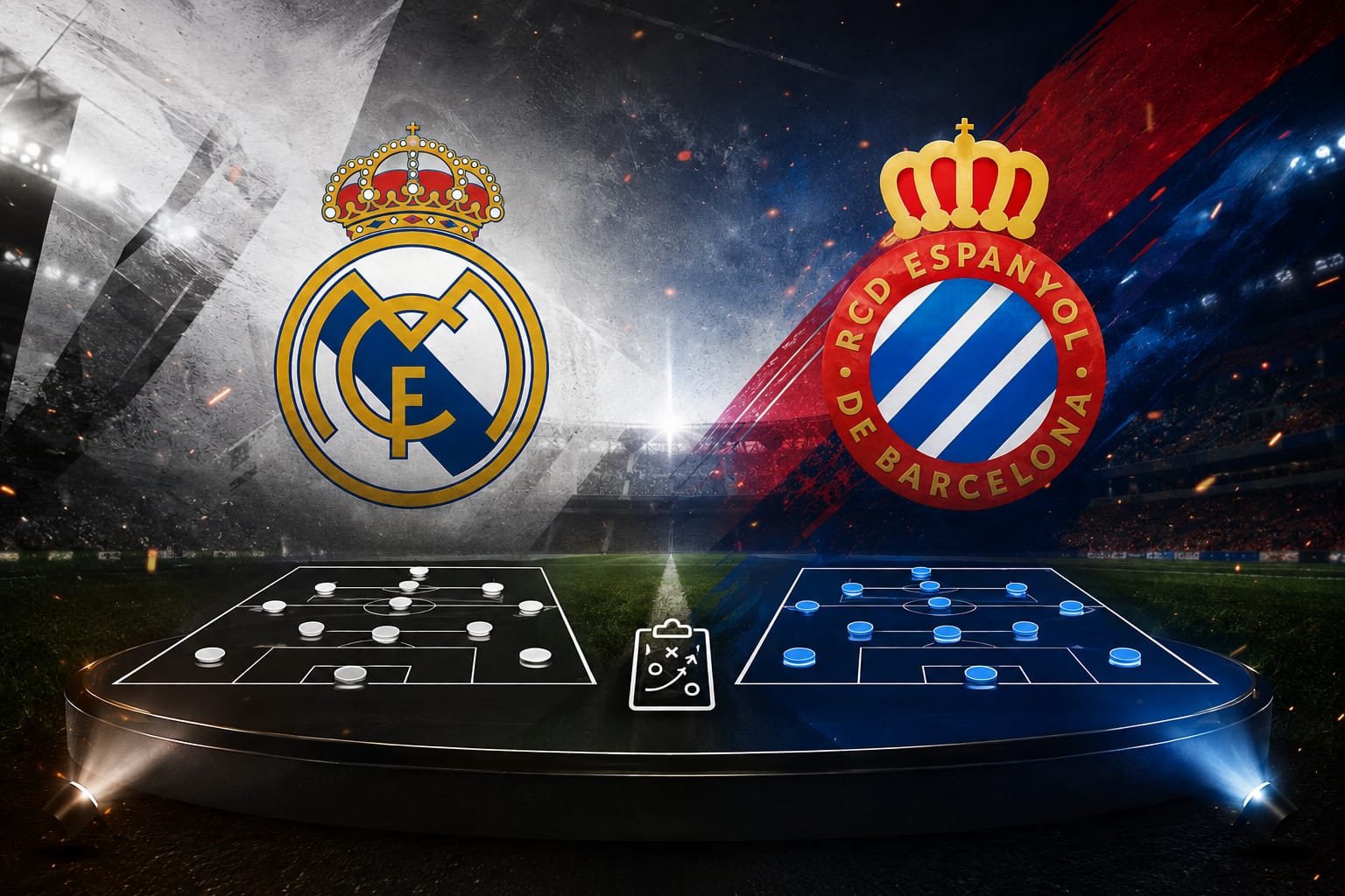 التشكيل الرسمي لريال مدريد وإسبانيول.. تعرف على طريقة اللعب والغيابات