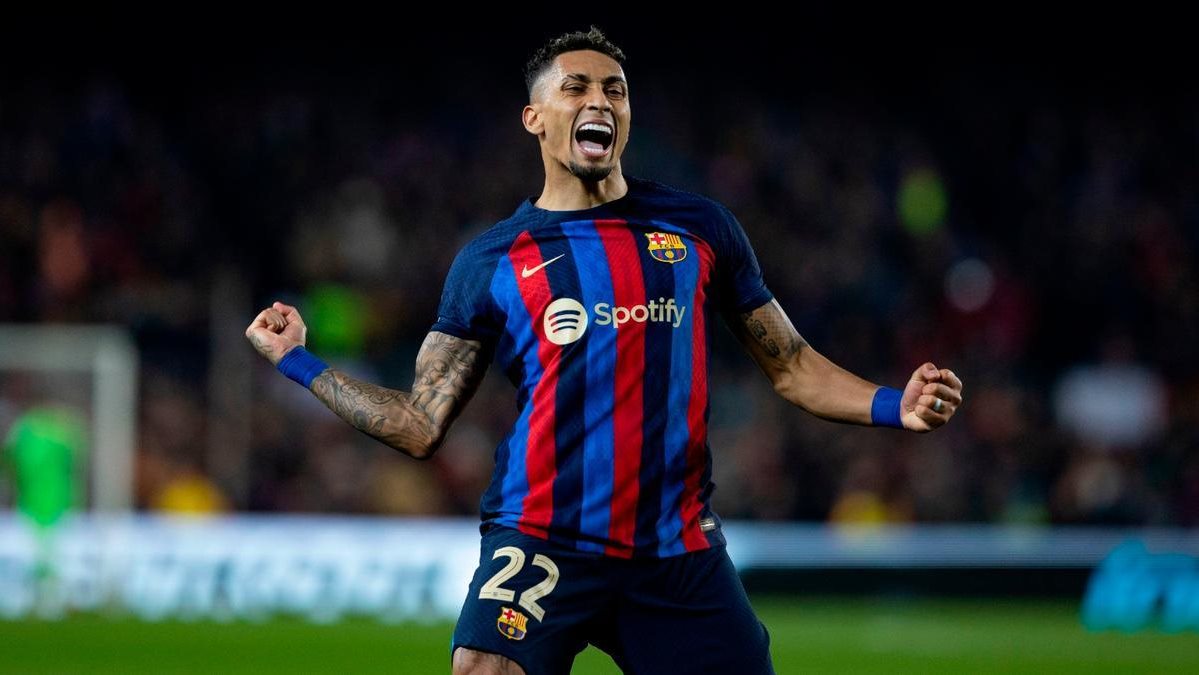 برشلونة يتقدم على أتلتيك بيلباو بهدف رافينيا في الشوط الأول