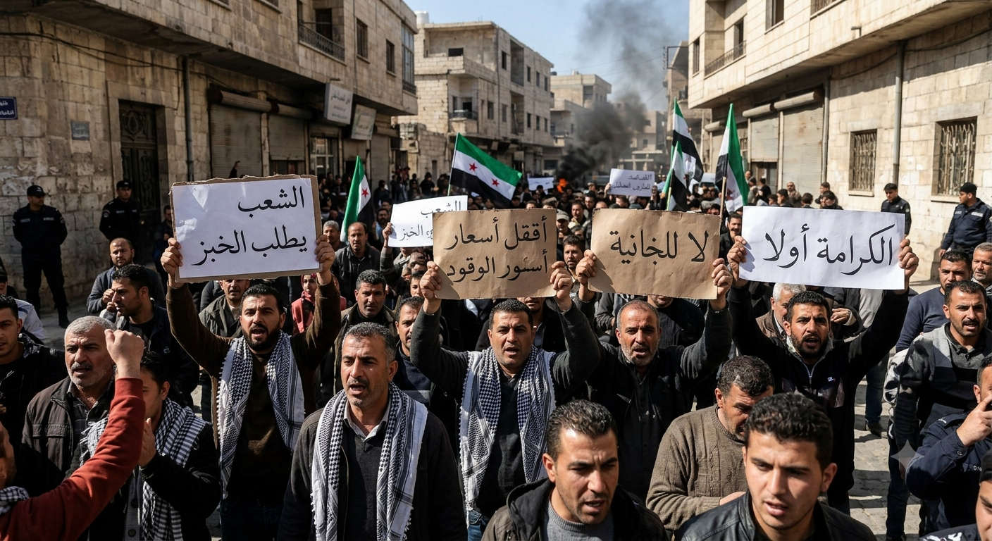 غضب المحروقات يفجر الشمال السوري: مظاهرات حاشدة تطالب بإسقاط الجولاني وسط توتر أمني
