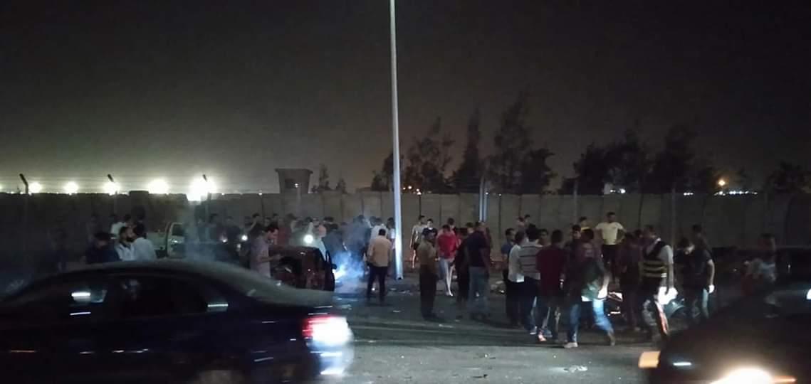 بالصور.. قتلى ومصابون في حادث تصادم 5 سيارات بمحور جوزيف تيتو في النزهة