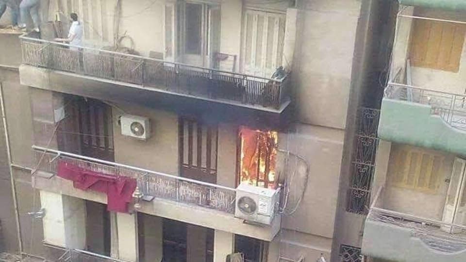 زوجة تشعل النار في زوجها بسبب خلافات عائلية