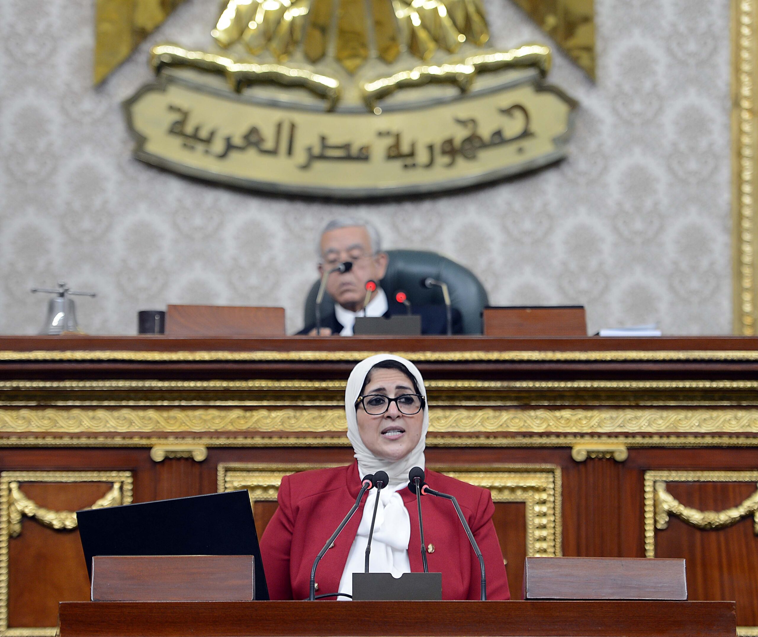 وزيرة الصحة : تستعرض جهود الدولة لتطبيق نظام التأمين الصحى الشامل أمام البرلمان