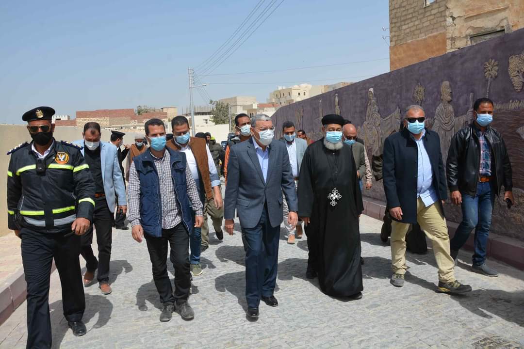 محافظ المنيا يتابع أعمال ترميم الكنيسة الاثرية ضمن التطوير الشامل لمسار العائلة المقدسة