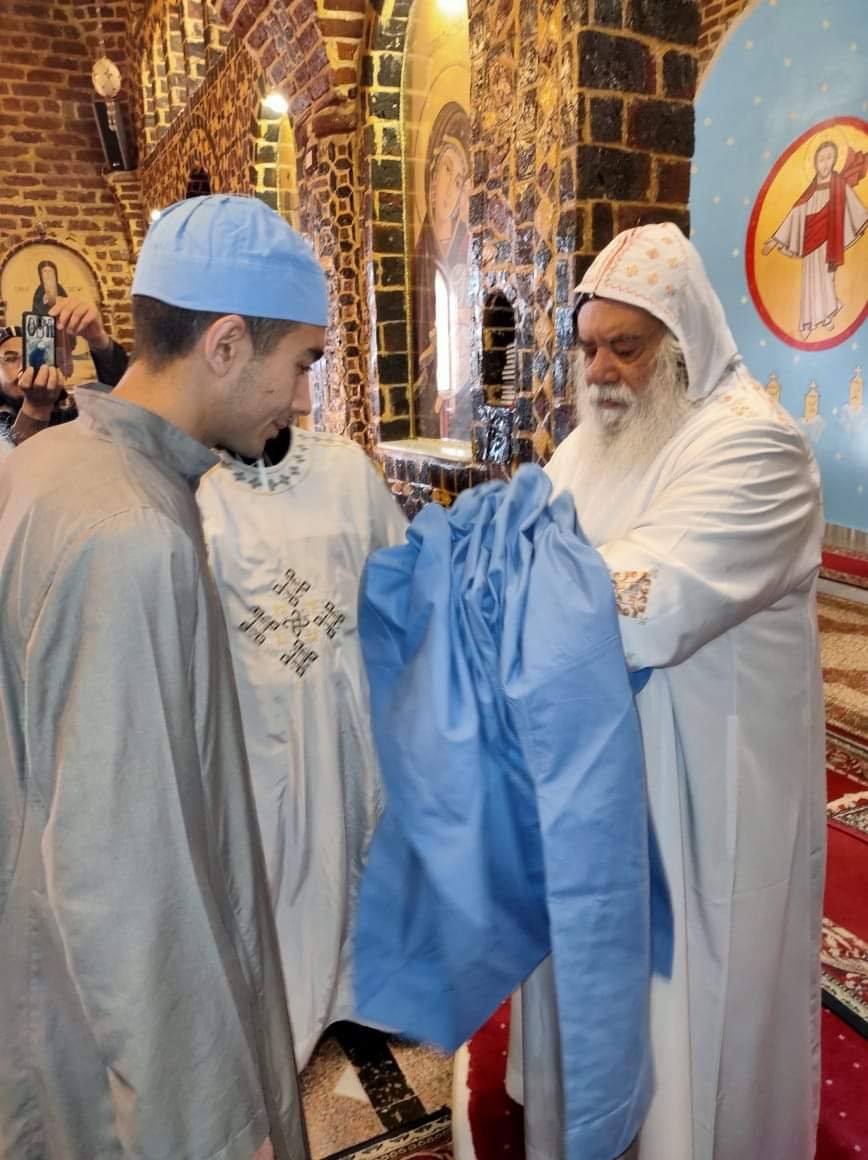 قبول طالب رهبنة جديد بدير الشايب