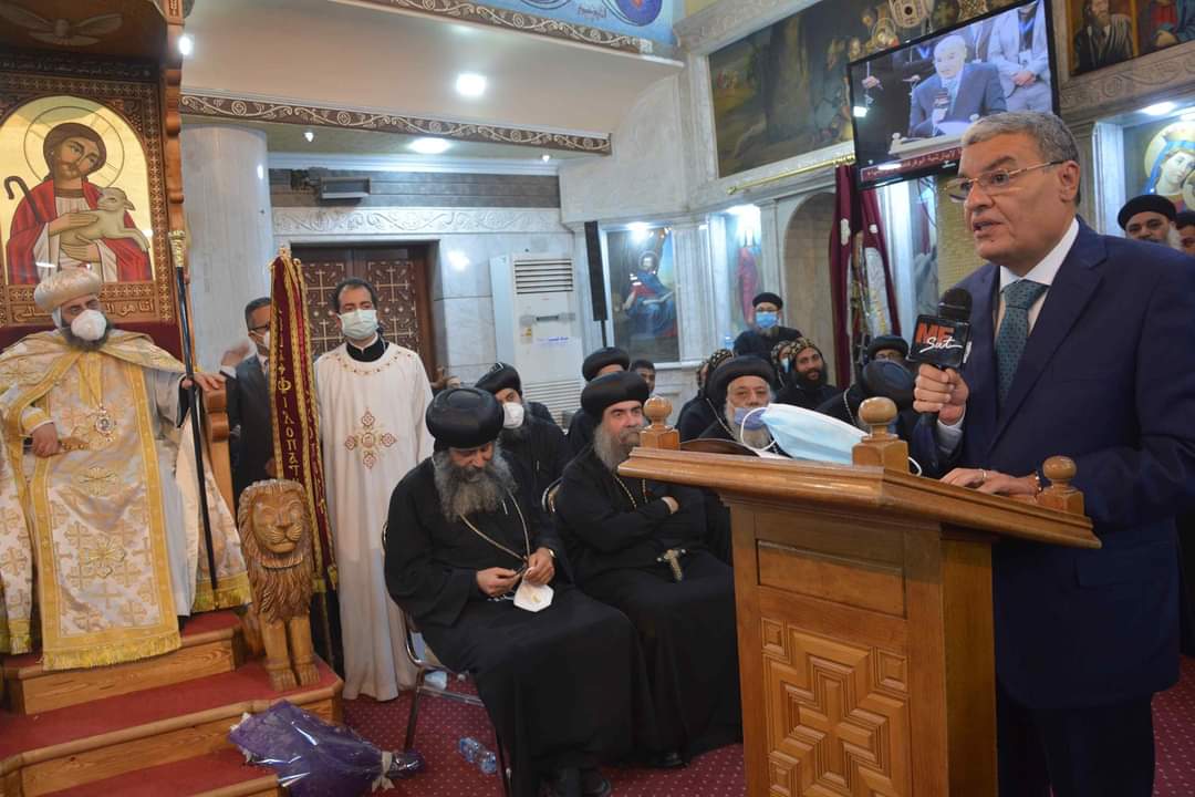 محافظ المنيا يشهد حفل تجليس الأنبا فيلوباتير، أسقفا لإيبراشية أبوقرقاص وتوابعها