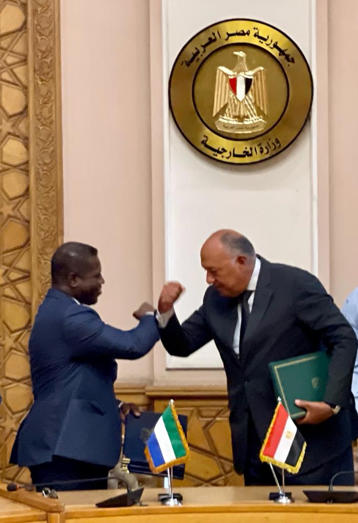 توقيع العديد من الاتفاقيات بين وزير الخارجيه "سامح شكرى ونظيرة السيراليونى"