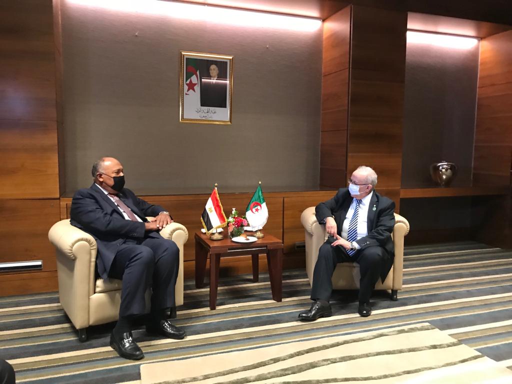 وزير الخارجية سامح شكرى  يبحث مع نظيره الجزائرى التنسيق حيال القضايا الإقليمية المتلاحقة