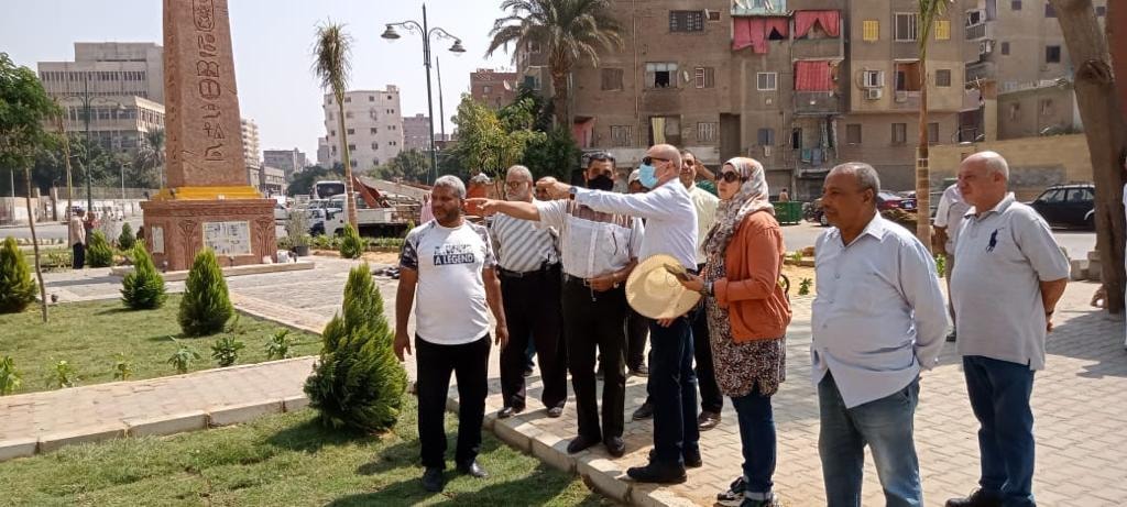 محافظة القاهرة تنفذ نموذجا لمسلة المطرية الفرعونية بمدخل شارع الكابلات