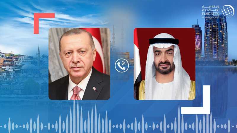 محمد بن زايد يطمئن على صحة أردوغان بعد إصابته بكورونا