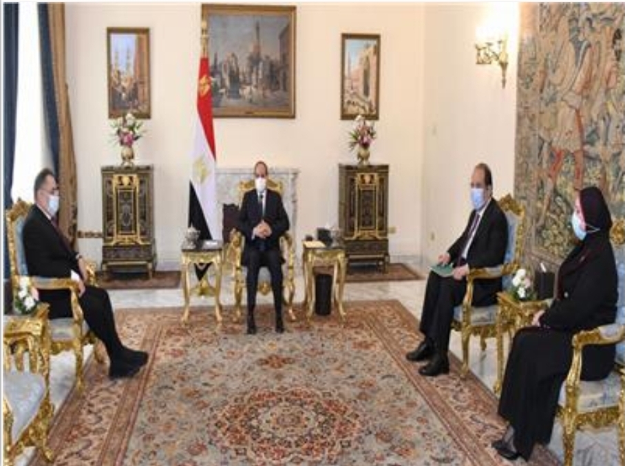 الرئيس السيسي يستقبل رئيس مجلس إدارة غرفة تجارة وصناعة الكويت