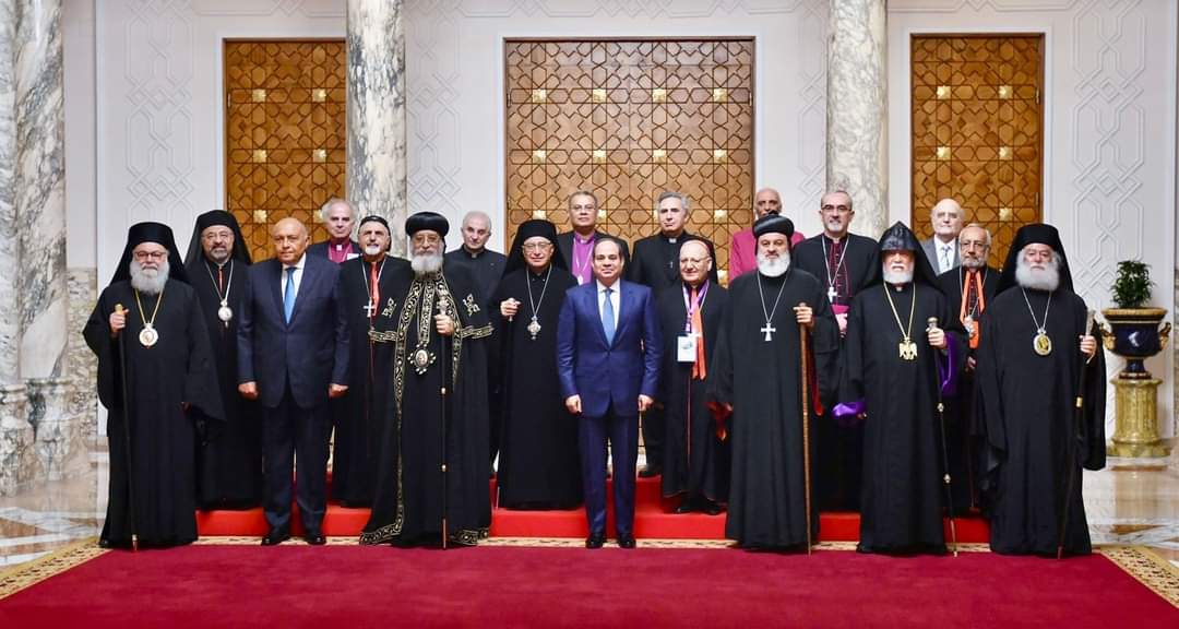 الرئيس السيسي يستقبل رؤساء كنائس الشرق الأوسط