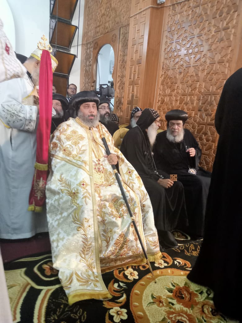 مطرانيه شبين القناطر تحتفل بتجليس الانبا نوفير أسقفا لها