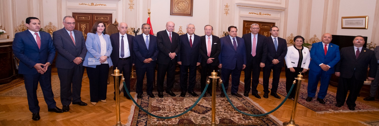 المستشار الدكتور حنفي جبالي يستقبل رئيس مجلس الأعيان الأردني.
