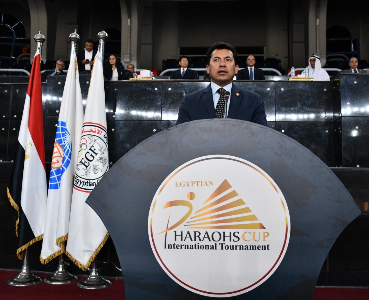 وزير الرياضة يفتتح بطولة الفراعنة الدولية للجمباز بإستاد القاهرة الدولي