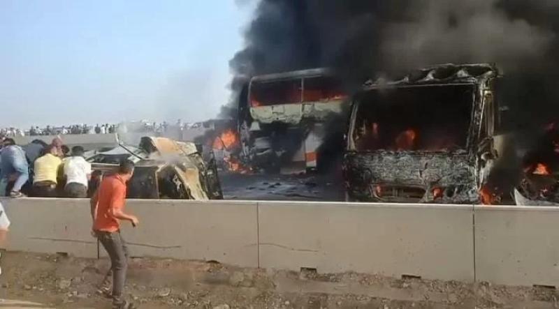 صرف 60 ألف جنيه لأسرة كل متوفي في حادث طريق «القاهرة – الإسكندرية» الصحراوي