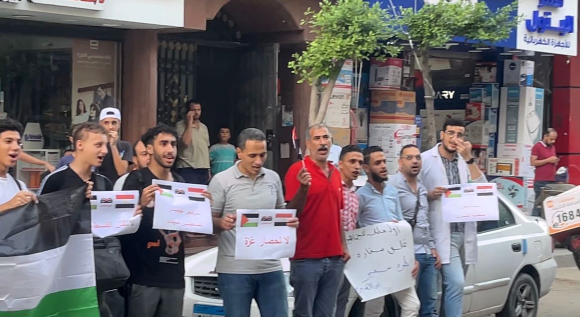 حزب العدل بالاسكندرية ينظم وقفة تضامنية مع شعب فلسطين المحتلة
