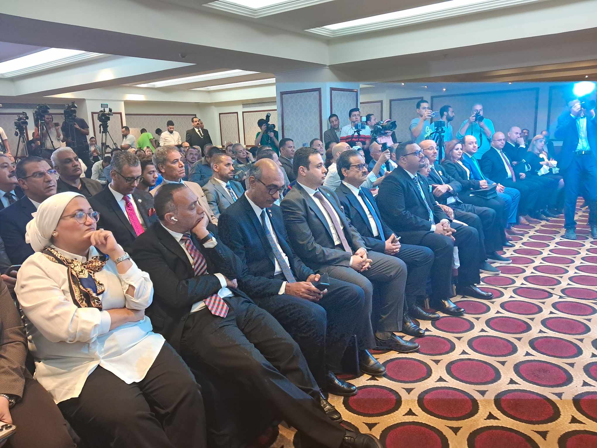 انطلاق المؤتمر الصحفي لاعلان تفاصيل الحملة الانتخابية لفريد زهران. الامين العام للمصرى الديمقراطي: مرشحنا واحد مننا