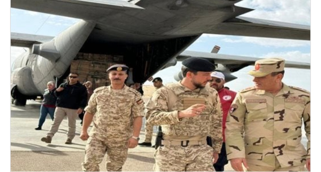 برفقة كوادر طبية.. ولي عهد الأردن يصل العريش لتشغيل المستشفى الميداني بغزة