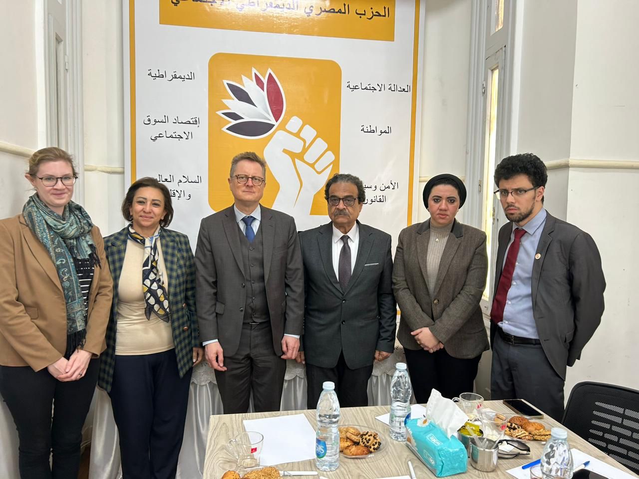 المصري الديمقراطي الاجتماعي يستقبل السفير الألماني لمناقشة الموقف الألماني من الجرائم الاسرائيلية المرتكبة في قطاع غزة