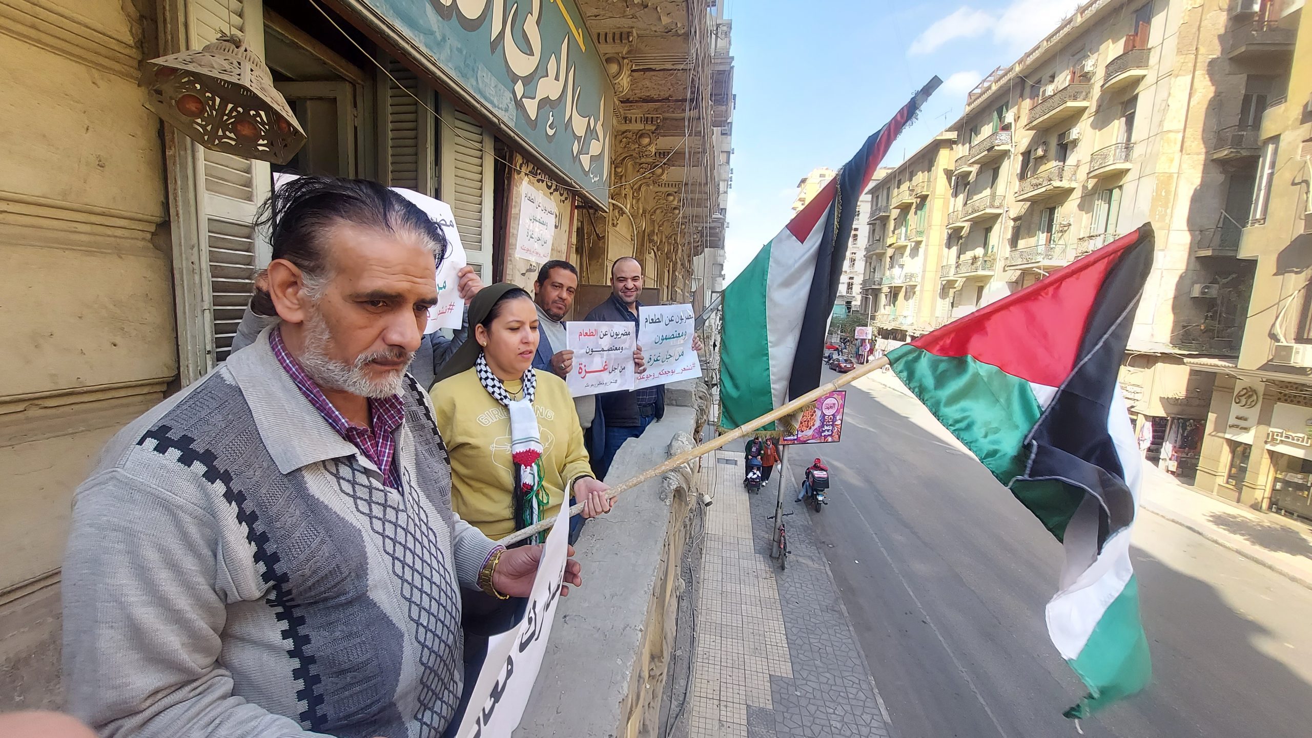 الاسبوع الثالث على التوالى.. اضراب عن الطعام واعتصام رمزى للتيار الناصرى دعما لغزة