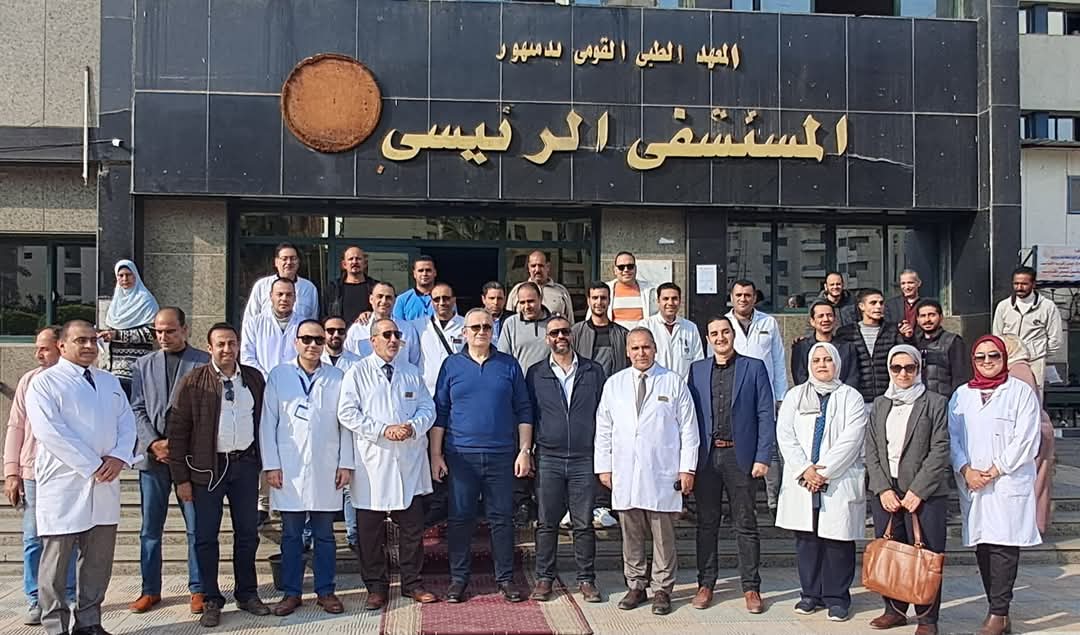 زيارة تفقدية لرئيس الهيئة بمستشفى دمنهور التعليمي بالبحيرة لتفقد مشاريع التطوير الجارية بالمستشفى