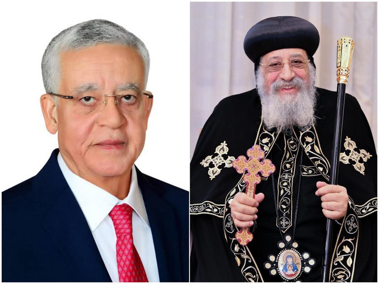 قداسة البابا تواضروس الثاني يهنئ المستشار حنفي جبالي رئيس مجلس النواب بعيد الأضحى المبارك