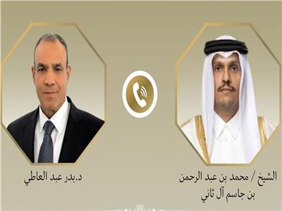 وزير الخارجية يبحث مع نظيره القطري وقف إطلاق النار في غزة
