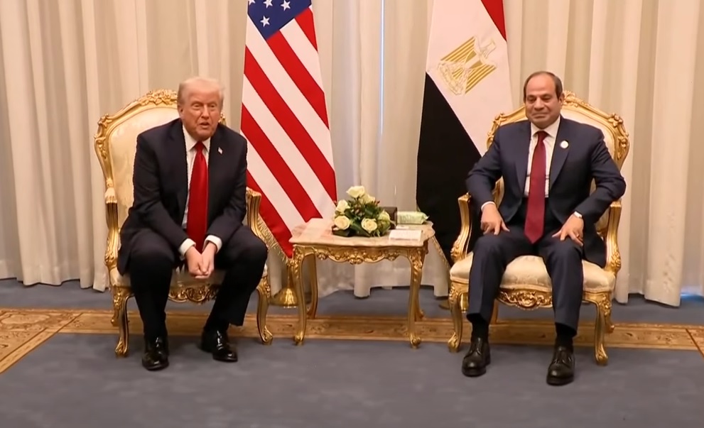 جلسة مباحثات ثنائية بين الرئيس السيسي نظيرة الرئيس الأمريكى بعد أداء مراسم الترحيب به