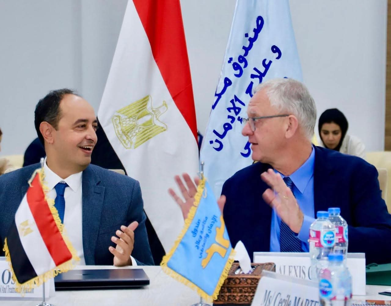 مدير صندوق مكافحة الإدمان يستقبل المدير التنفيذى للوكالة الأوروبية للمخدرات EUDA التابعة للاتحاد الأوروبي والوفد المرافق له