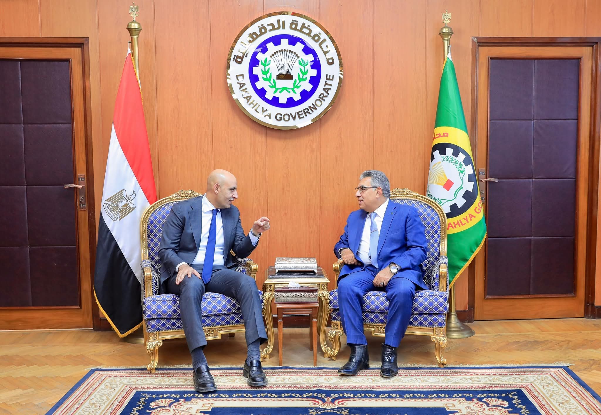محافظ الدقهلية يستقبل وزير التربية بديوان عام المحافظة عقب جولته التفقدية بعدد من مدارس المحافظة
