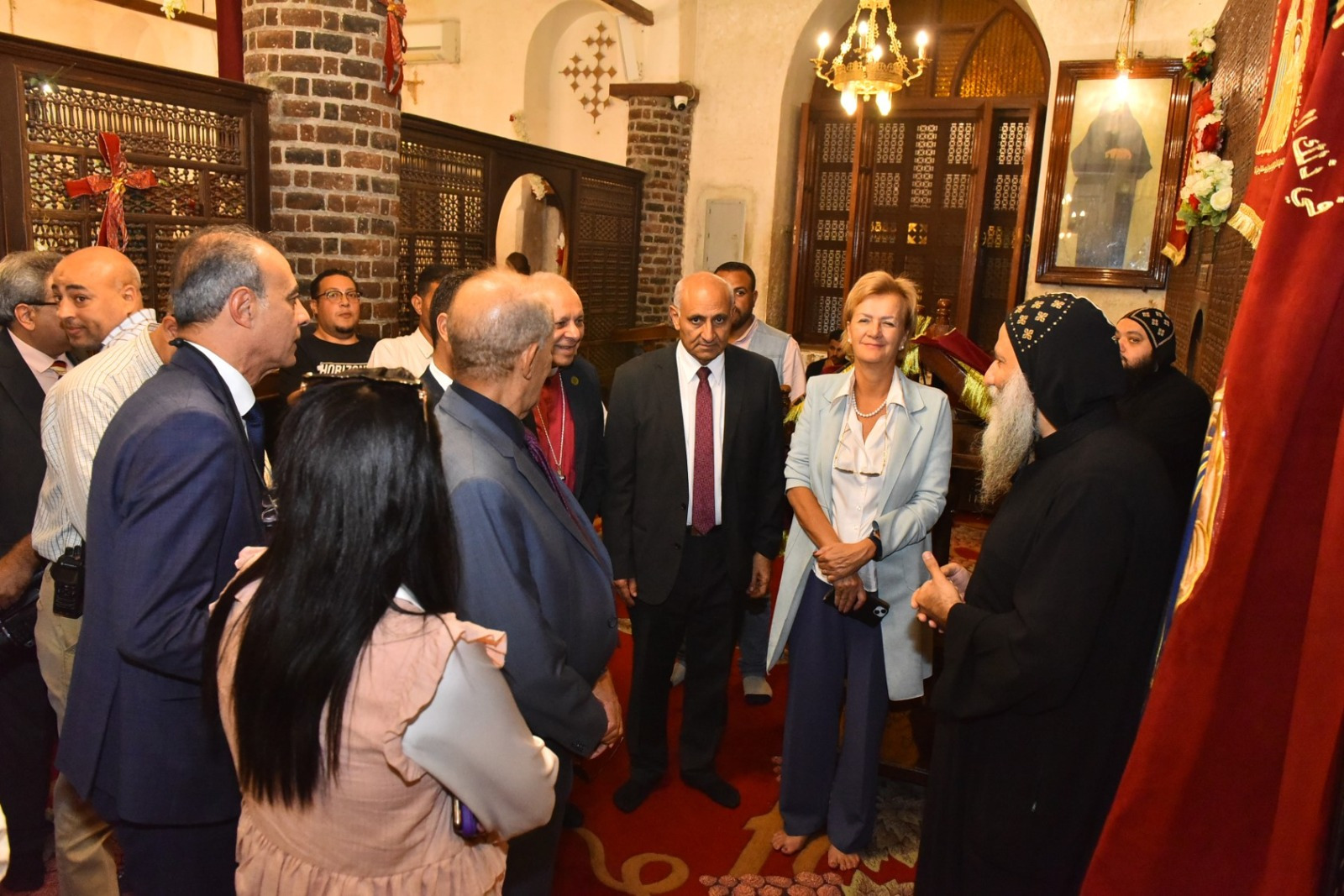 وفد من قيادات الطائفة الإنجيلية يتفقد أعمال تطوير مسار العائلة المقدسة بأسيوط