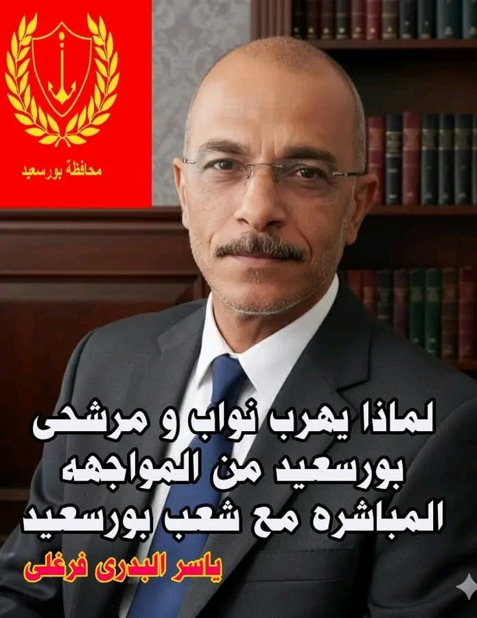 ياسر البدري فرغلي يدعو أبناء بورسعيد لاستعادة صوتهم: "بيكم إحنا أقوى… وضميركم هو القوة الحقيقية"