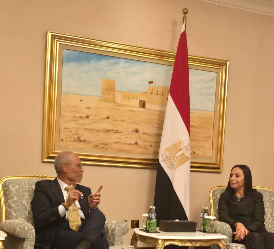 وزيرة التضامن تلتقي وزير الأسرة والتنمية الاجتماعية بجمهورية سنغافورة على هامش مؤتمر القمة العالمية الثانية للتنمية الاجتماعية بالدوحة