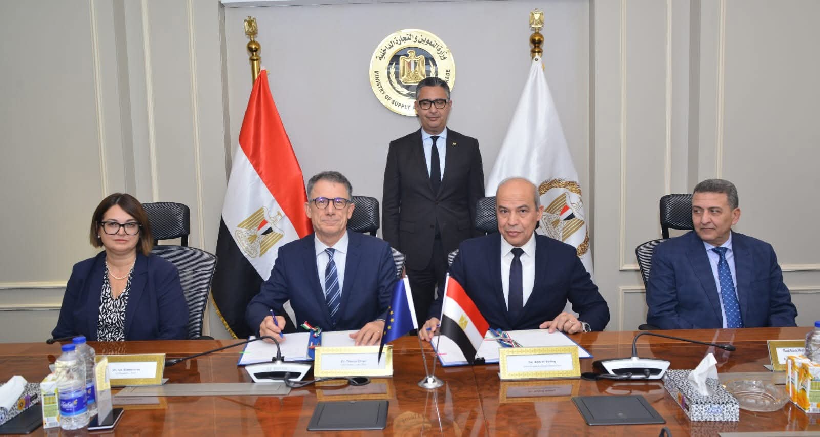 وزير التموين يشهد مراسم توقيع بروتوكول تعاون بين الشركة القابضة للصوامع والوكالة الإيطالية للتعاون من أجل التنمية لدعم مشروعات الأمن الغذائي