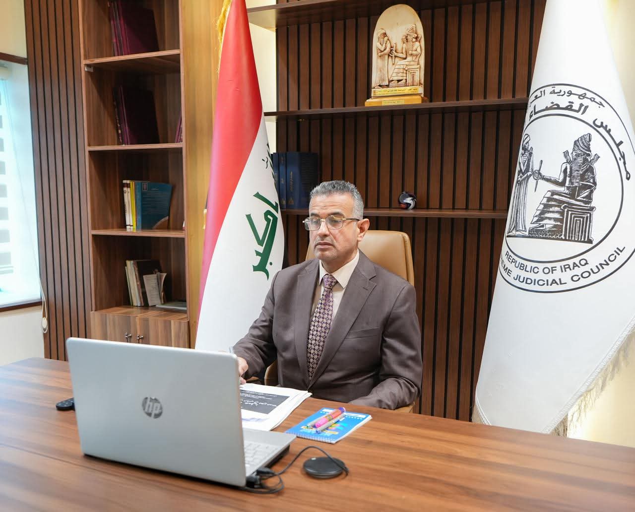 مجلس القضاء الأعلى يشارك في ورشة عمل عن التحول الرقمي قي قطاع العدالة بالعراق