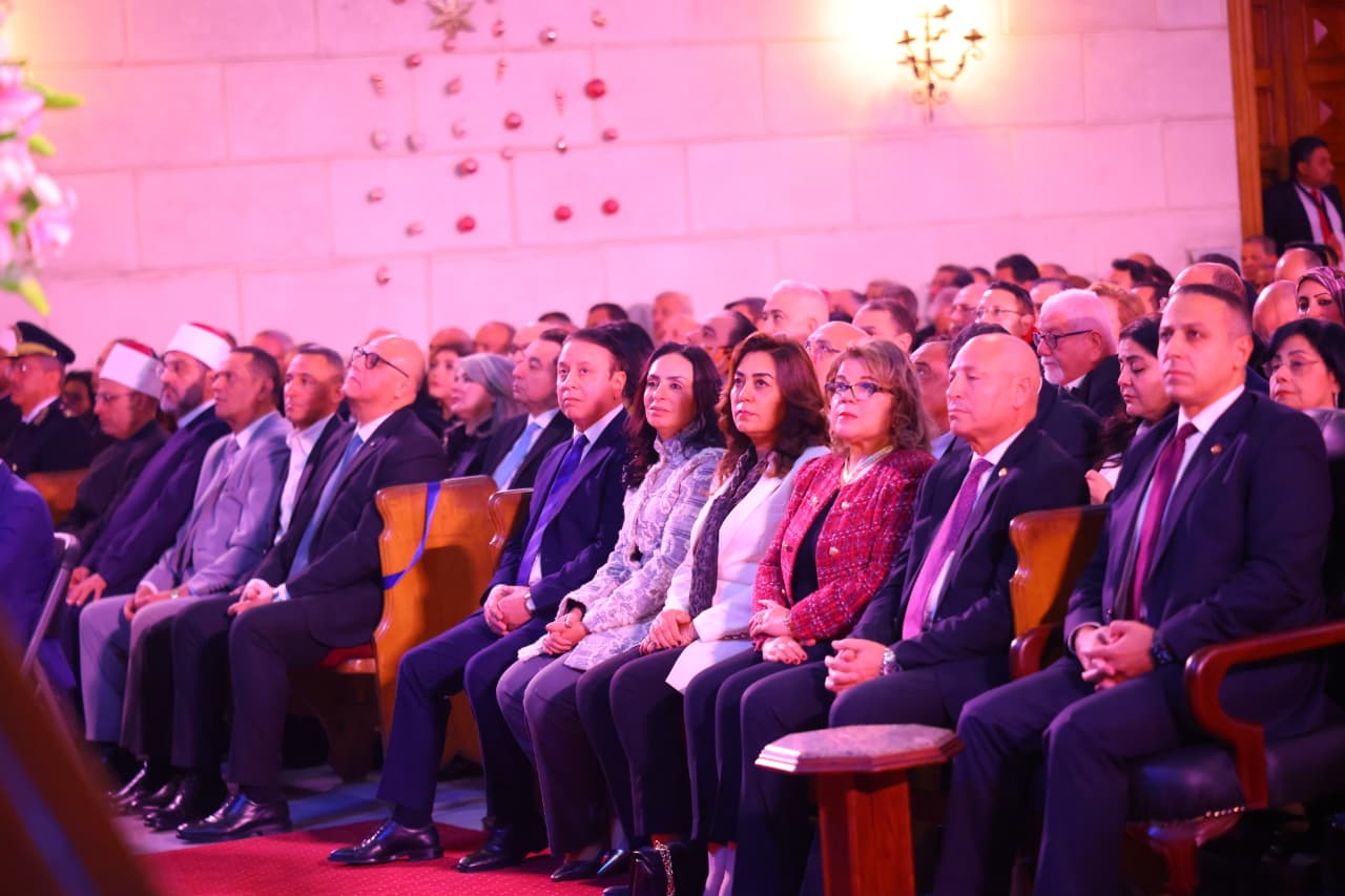 وزيرة التضامن الاجتماعى تشهد احتفال الطائفة الإنجيلية بعيد الميلاد المجيد بكنيسة قصر الدوبارة