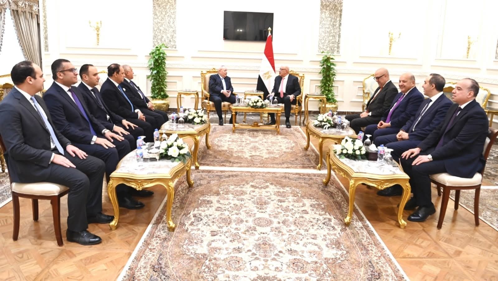 المستشار هشام بدوي، رئيس مجلس النواب، يستقبل رئيس مجلس الدولة
