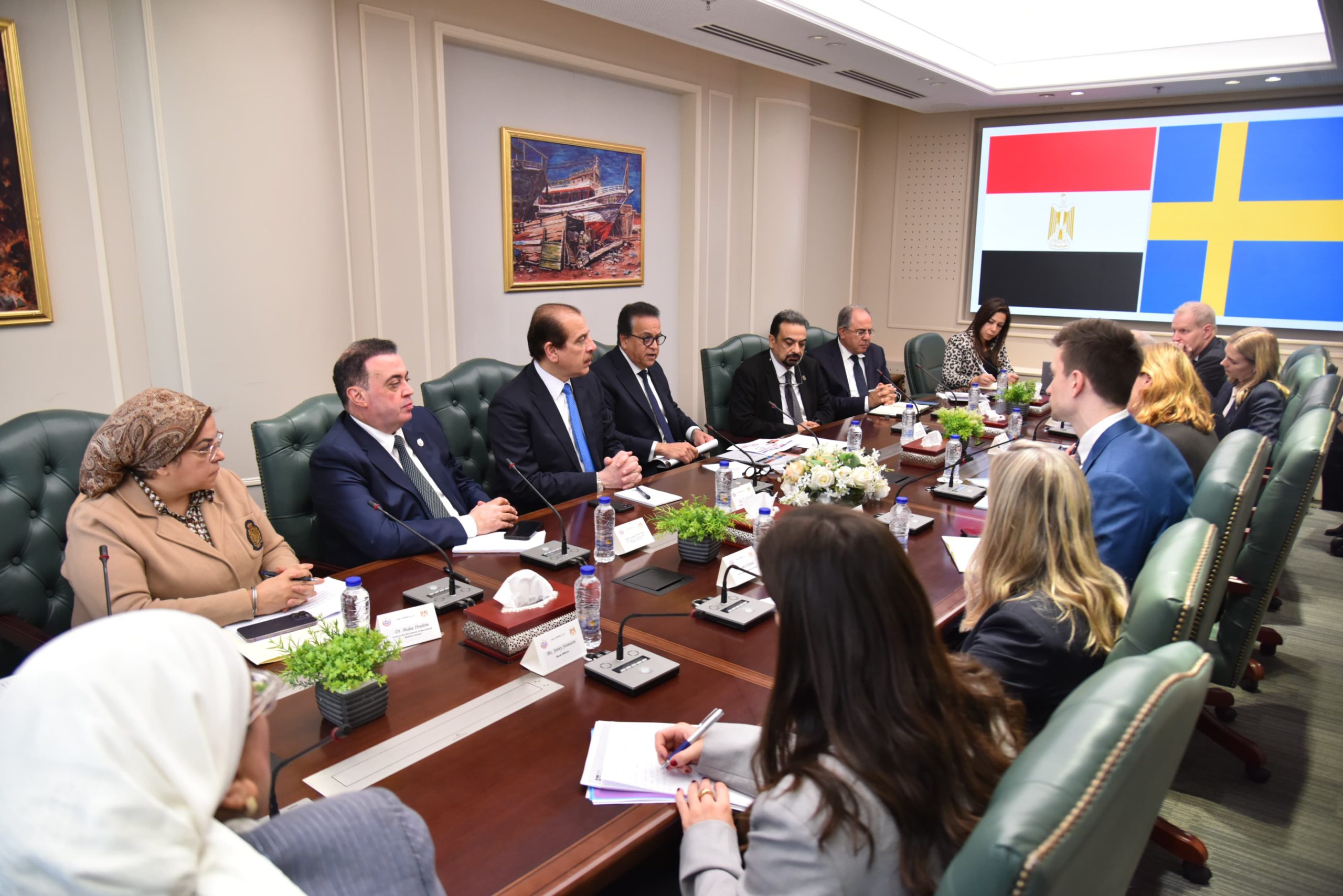 وزير الصحة يبحث مع نظيرته السويدية تعزيز التعاون الثنائي ودعم القطاع الصحي في غزة