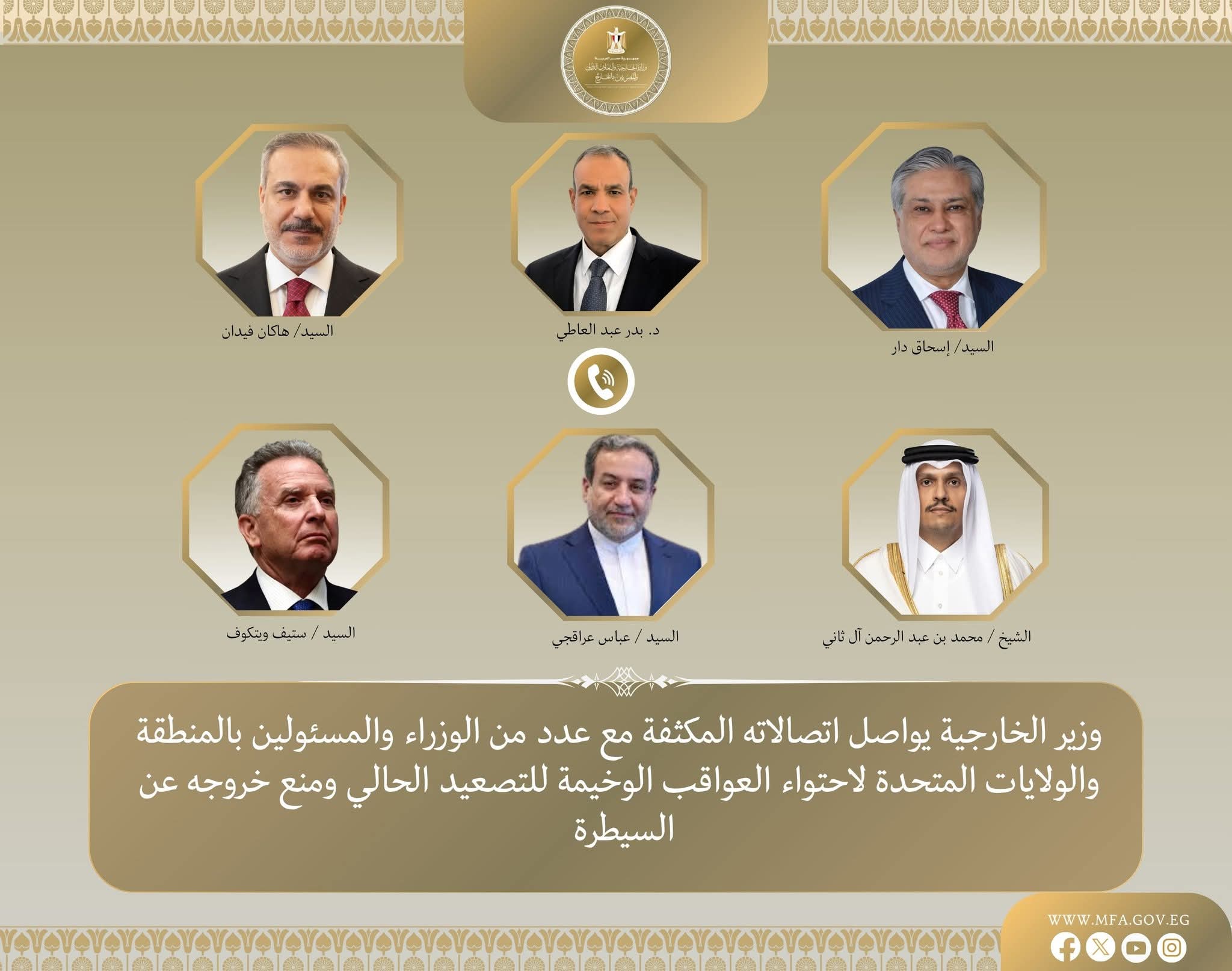 تحركات مصرية مكثفة لاحتواء التصعيد الإقليمي ومنع اتساع الصراع