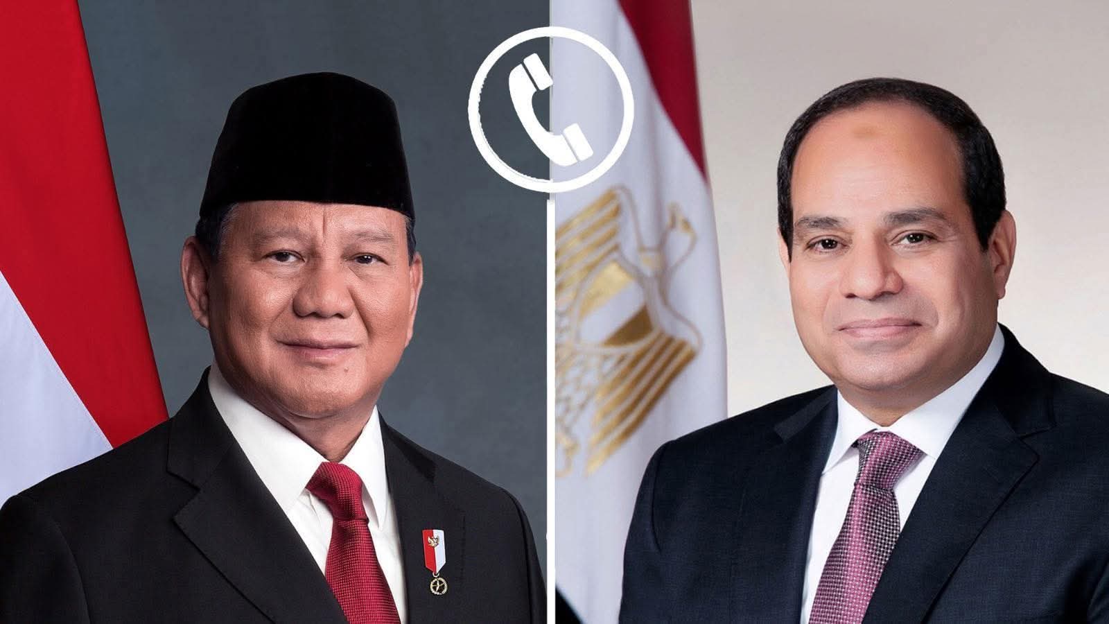 اتصال هاتفي بين الرئيس السيسي ونظيره الإندونيسي بمناسبة عيد الفطر ومناقشة استقرار المنطقة