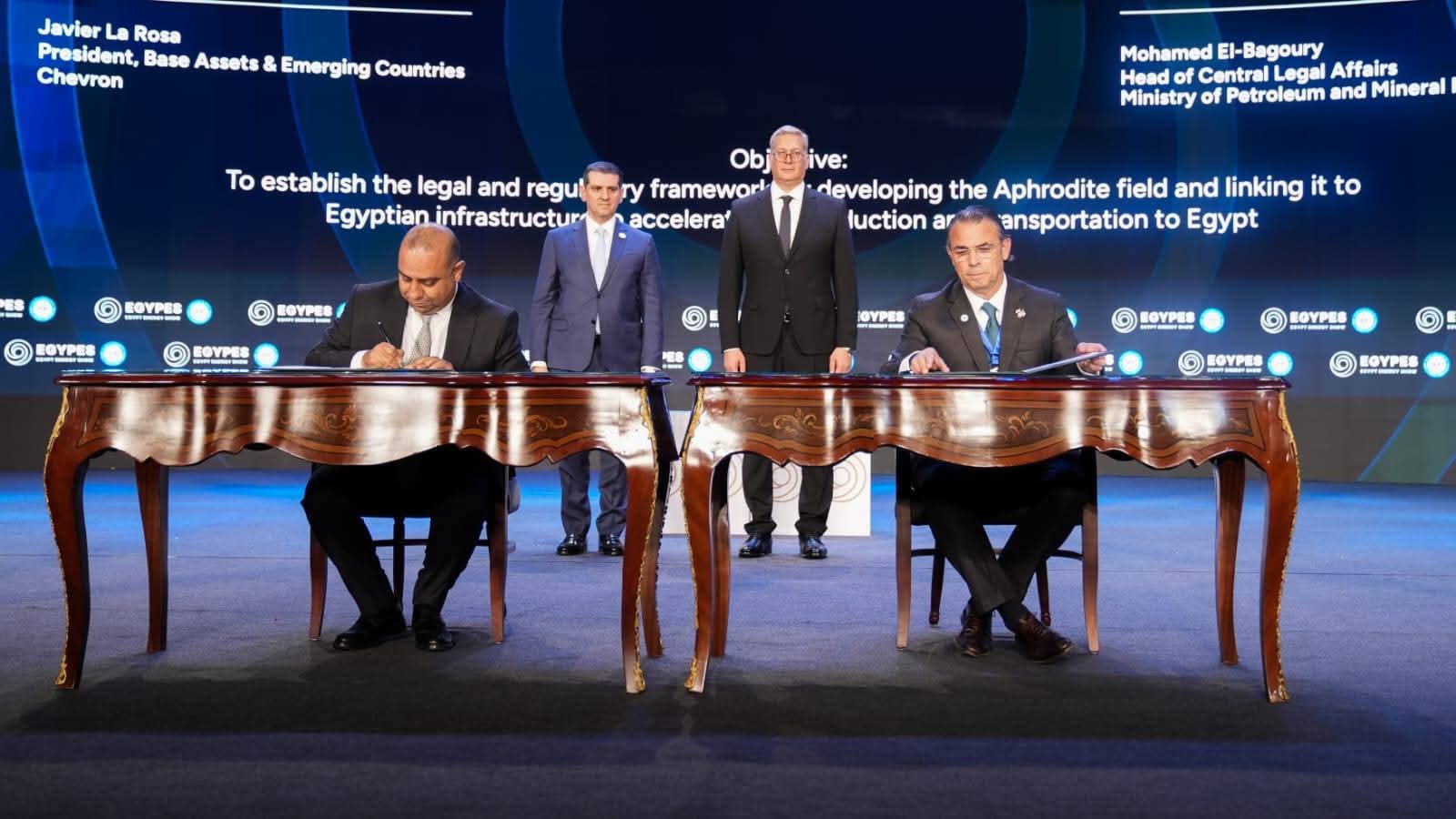 على هامش مؤتمر “إيجبس 2026”.. وزير البترول ونظيره القبرصي يشهدان توقيع اتفاقية هامة لتسريع ربط حقل “أفروديت” بمصر