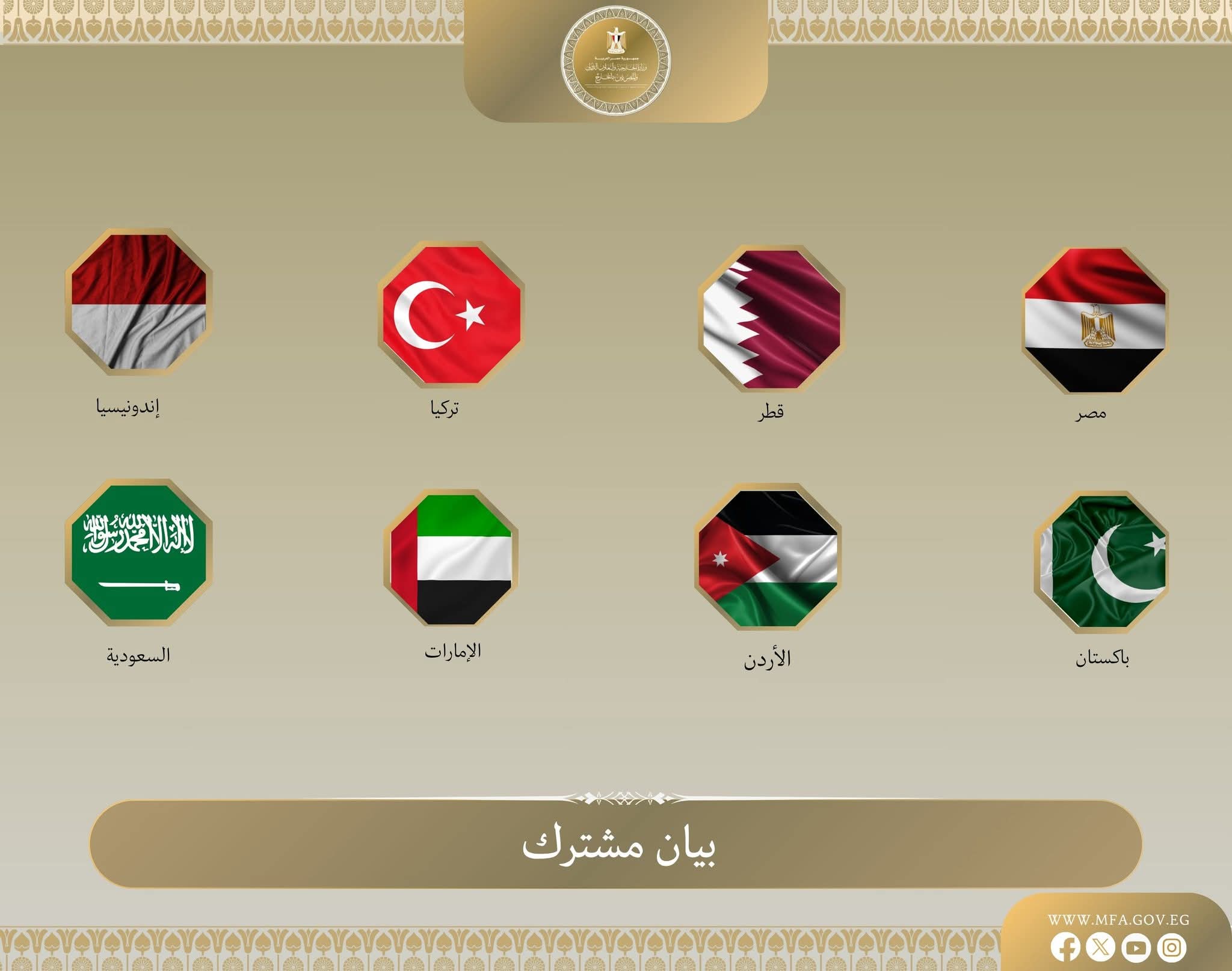 بيان مشترك لوزراء خارجية 8 دول: رفض قاطع لقيود إسرائيل على العبادة في القدس وتحذير من التصعيد