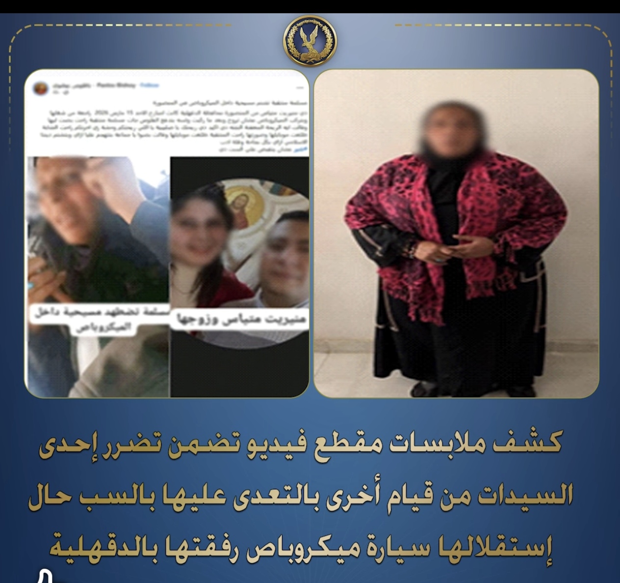 كشف ملابسات فيديو "واقعة الميكروباص" بالدقهلية.. والأمن يضبط المتهمة