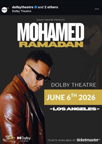 محمد رمضان يحيي حفلاً غنائيًا على مسرح دولبي في لوس أنجلوس