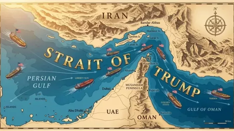 ترامب يشعل مواقع التواصل بمقترح مثير لتغيير اسم مضيق هرمز