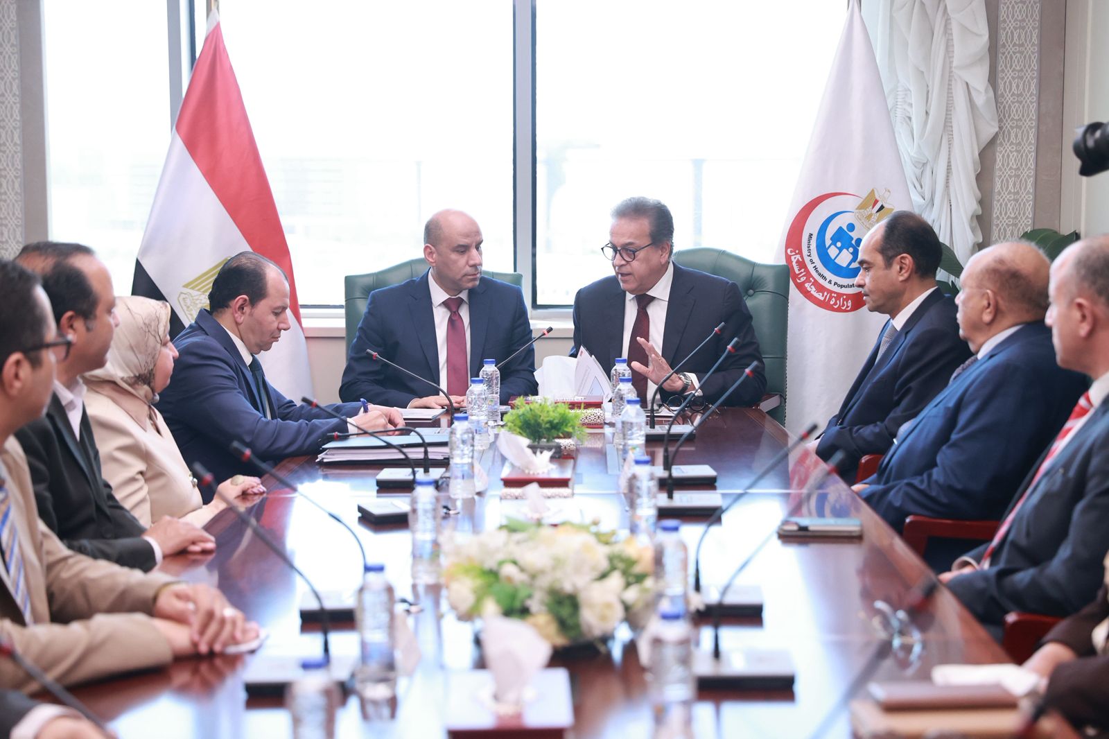 وزيرا الصحة والعمل ورئيس المجلس الصحي المصري يشهدون توقيع بروتوكول تعاون ثلاثي لتقديم خدمات صحية متكاملة وتطوير منظومة التدريب المهني