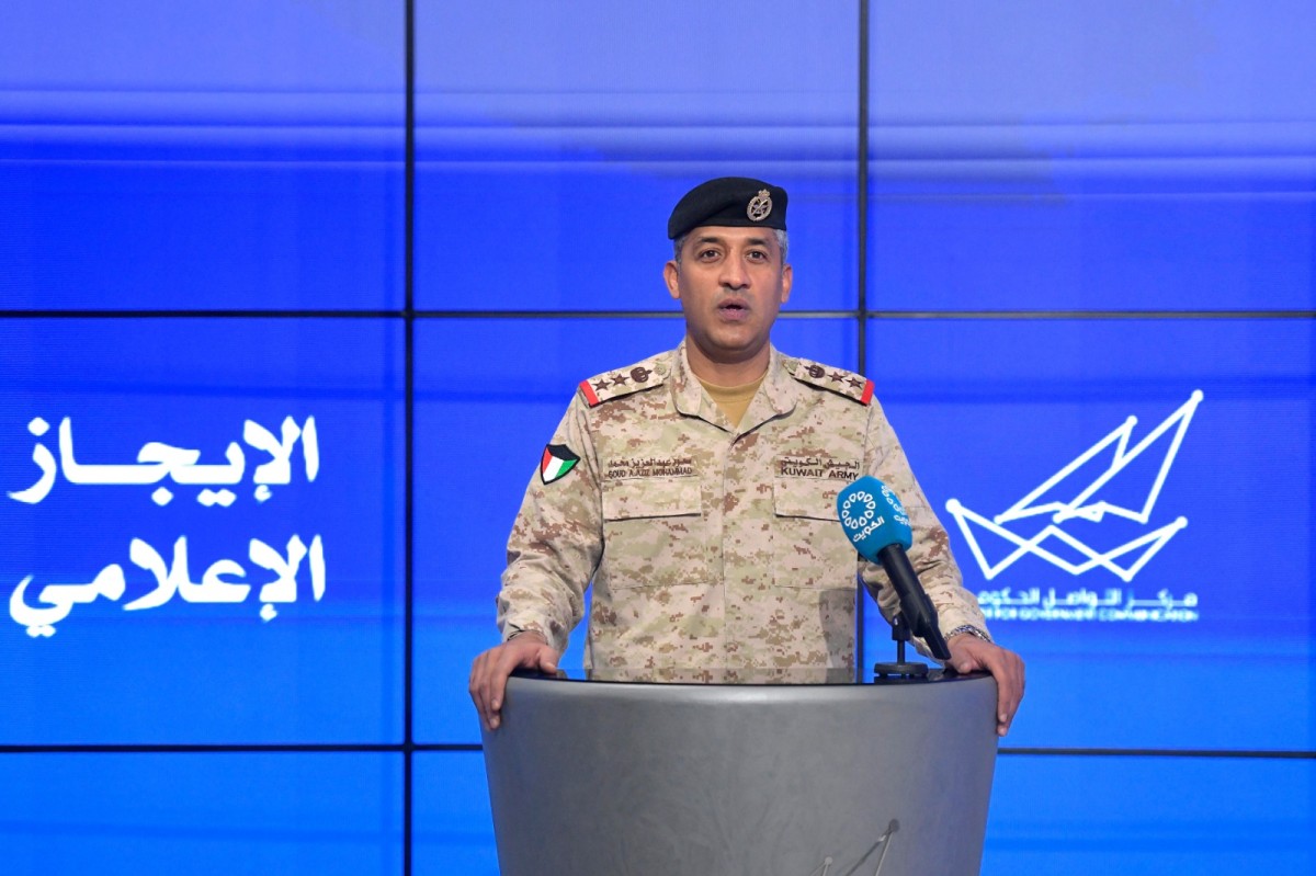 الجيش الكويتي يعلن رصد مسيّرات معادية والتعامل معها